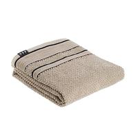 Tendance - Serviette de toilette 50x90 cm 100% coton - ficelle/noir