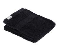 TENDANCE Serviette de Toilette Tissu éponge 100% Coton Noir 30 x 50 cm