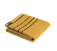 Tendance - Serviette invite 30x50 cm 100% coton - ocre/noir