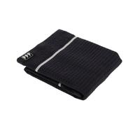 Tendance - Serviette invitee 30x50 cm 100% coton nid d abeille - noir