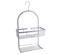 Serviteur de Douche en Aluminium Chrome avec Crochet H 49.5 cm - TENDANCE