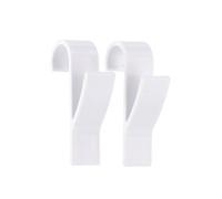 Tendance - Set de 2 Crochets Plastique pour Radiateur Sèche Serviette - Blanc - Salle de Bain - Patères. Portes Serviteur et Porte Manteau