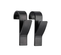 Tendance - Set de 2 Crochets Plastique pour Radiateur Sèche Serviette - Noir - Salle de Bain - Patères. Portes Serviteur et Porte Manteau