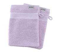 TENDANCE - Set de 2 Gants de Toilette 15x21 cm 100% Coton - Lilas