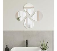 Set de 4 miroirs goutte d'eau 19 x 14,5 cm - verre 2 mm - déco murale Tendance