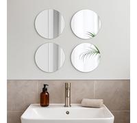 TENDANCE - Set de 4 Miroirs Ronds Diamètre 30 cm 2 mm - Uni- Salle de Bain - Miroirs