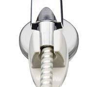 Tendance Support de pommeau de Douche à Ventouse ABS/PVC Blanc 8,5 x 13,9 x 7 cm