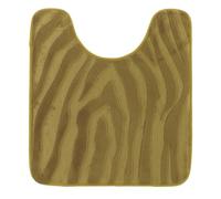 Tendance - Tapis contour wc memoire de forme microfibre effet zebre 45x50 cm - vert olive