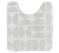 Tendance - Tapis contour wc memoire de forme microfibre roy 45x50 cm - gris clair