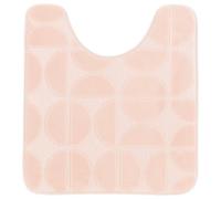 Tendance - Tapis contour wc memoire de forme microfibre roy 45x50 cm - rose poudre