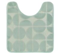 Tendance - Tapis Contour WC Mémoire de Forme Microfibre Roy 45X50 Cm - Vert Ecalyptus - Salle de Bain - Tapis
