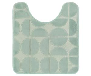Tendance - Tapis Contour WC Mémoire de Forme Microfibre Roy 45X50 Cm - Vert Ecalyptus - Salle de Bain - Tapis