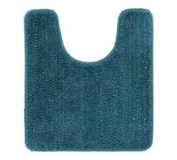 Tendance - Tapis Contour WC Microfibre 45x50 cm Dessous Latex - Bleu Canard - Salle de Bain - Tapis