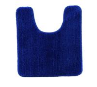 Tendance - Tapis Contour WC Microfibre 45x50 cm Dessous Latex - Bleu Marine - Salle de Bain - Tapis