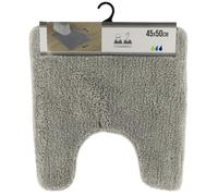 TENDANCE Tapis Contour WC en Microfibre Gris Clair 45 x 50 cm, 3664323168037