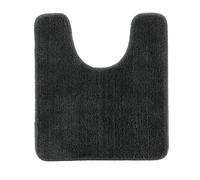 Tendance - Tapis contour wc microfibre 45x50 cm dessous latex - gris fonce