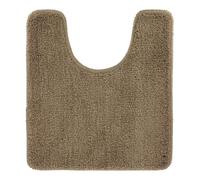 Tendance - Tapis Contour WC Microfibre 45x50 cm Dessous Latex - Marron - Salle de Bain - Tapis