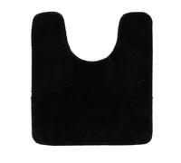 Tendance - Tapis Contour WC Microfibre 45x50 cm Dessous Latex - Noir - Salle de Bain - Tapis