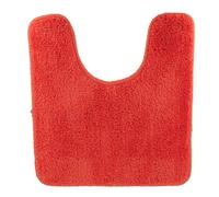 Tendance - Tapis Contour WC Microfibre 45x50 cm Dessous Latex - Orange - Salle de Bain - Tapis