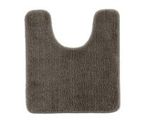 Tendance - Tapis Contour WC Microfibre 45x50 cm Dessous Latex - Taupe - Salle de Bain - Tapis
