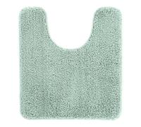 Tendance - Tapis Contour WC Microfibre 45x50 cm Dessous Latex - Vert Eucalyptus - Salle de Bain - Tapis