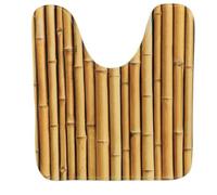 Tendance - Tapis Contour WC Microfibre Imprime 45x50 cm - Mekong