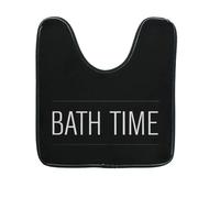 TENDANCE Tapis Contour WC en Microfibre 45 x 50 cm déco Néo rétro Noir