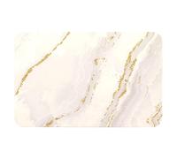 TENDANCE Tapis de Salle de Bain en Diatomite 39 x 60 cm déco Blanc Aspect marbre