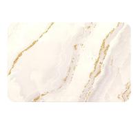 TENDANCE Tapis de Salle de Bain en Diatomite 39 x 60 cm déco Blanc Aspect marbre