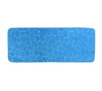 TENDANCE - Grand Tapis de Salle de Bain Bleu Canard en Microfibre à mémoire de Forme 45 x 120 cm