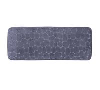 Tendance - Tapis Mémoire de Forme Microfibre Galet 45x120 cm - Gris Foncé - Salle de Bain - Tapis