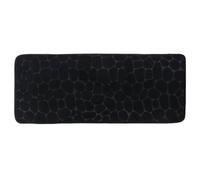 Tendance - Grand Tapis de Salle de Bain Noir en Microfibre à mémoire de Forme 45 x 120 cm