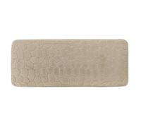 Tendance - Grand Tapis de Salle de Bain Taupe en Microfibre à mémoire de Forme 45 x 120 cm