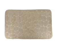Tendance - Tapis de Salle de Bain Taupe en Microfibre à mémoire de Forme 50 x 80 cm