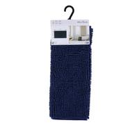 TENDANCE - Tapis Microfibre Boules Uni 45x75 cm - Bleu Marine - Salle de Bain - Tapis