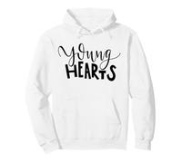 Tendance Typographie de Script Young Hearts pour Les Jeunes Amoureux Sweat à Capuche