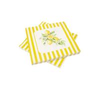 Tendances Fêtes - 12 SERVIETTES PAPIER RIVIERA CITRON 33CM JAUNE