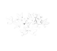 Tendances Fêtes - 18 CONFETTIS COLOMBE BOIS BLANC