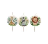 Tendances Fêtes - 3 Bougies ANNIMAUX DE LA Savane 3.5X0.8CM