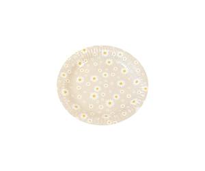 Tendances Fêtes - 6 ASSIETTES CARTON MARGUERITE 18CM NATURE