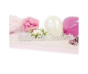 Tendances Fêtes - DÉCO Bois Lettres Table des Enfants 50X6CM Blanc