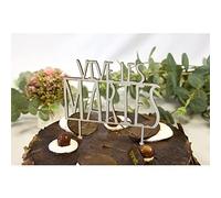 Tendances Fêtes - DÉCORATION GÂTEAU BOIS MARIAGE 12X12CM NATURE