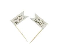 tendances fêtes Pique Drapeau Mariage: Vive Les mariés (x10) REF/DEC845