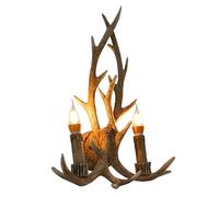 Tenddya Applique murale, plafonnier rétro, lustre en résine de cerf en bois de cerf, lampe de plafond pour cuisine, hôtel, bar, café, salle de lecture