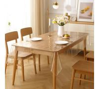 TENDEEVOLUTION Nappe Transparente Épaisse en PVC, découpe au Demi-mètre, Nappe Plastique Transparente sur Mesure, Protection Table intérieur extérieur (Hauteur 140 cm, Épaisseur 0,30 mm)