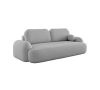 Tendencio Canapé Convertible 3 Places en Tissu Bouclette Morizia Style Japandi (Gris)