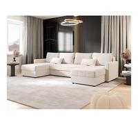 Tendencio Canapé d'angle panoramique Convertible MOSIA (Beige)