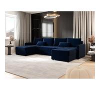 Tendencio Canapé d'angle panoramique Convertible MOSIA (Bleu)