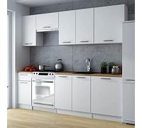 Tendencio Cuisine complète 240 cm Lila Blanc Moderne et Design