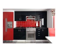 Tendencio Cuisine complète 2m20 OXANE laquée - Noir